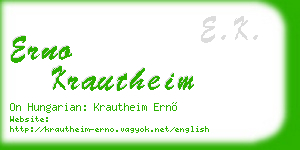 erno krautheim business card