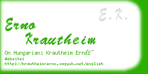 erno krautheim business card